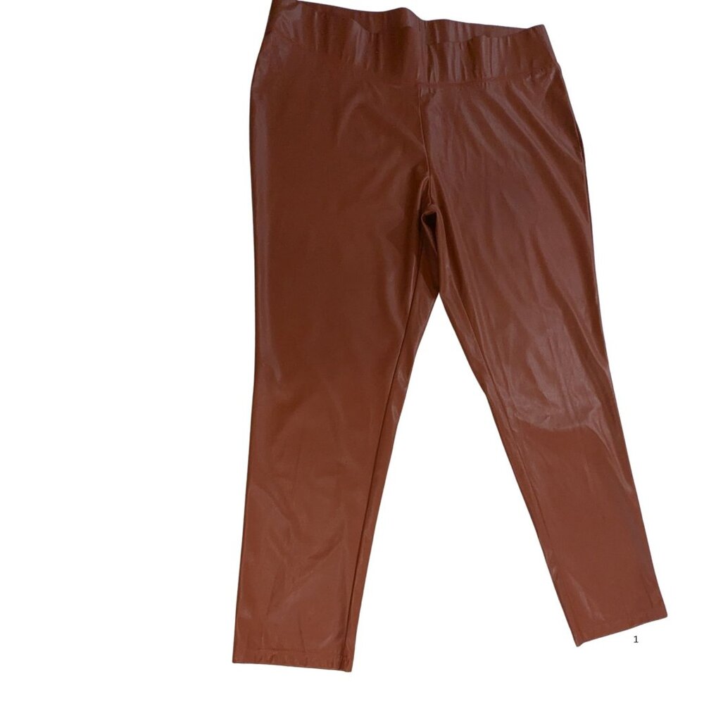 Morgan Taylor Faux Leather Leggings 3X | Women’s Plus Size | NWT - Picture 2 of 5